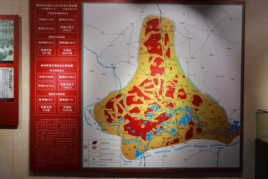 红色地图图表展板——红色教育讲解记录场景