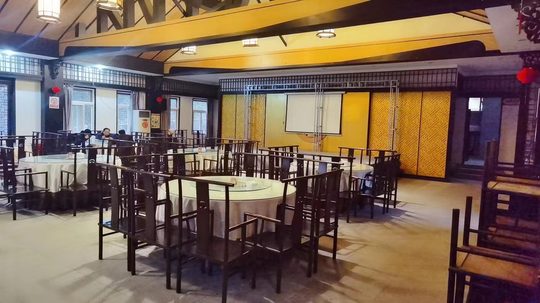 大余湾资料中的餐饮空间实景,游览后可衔接聚餐。
